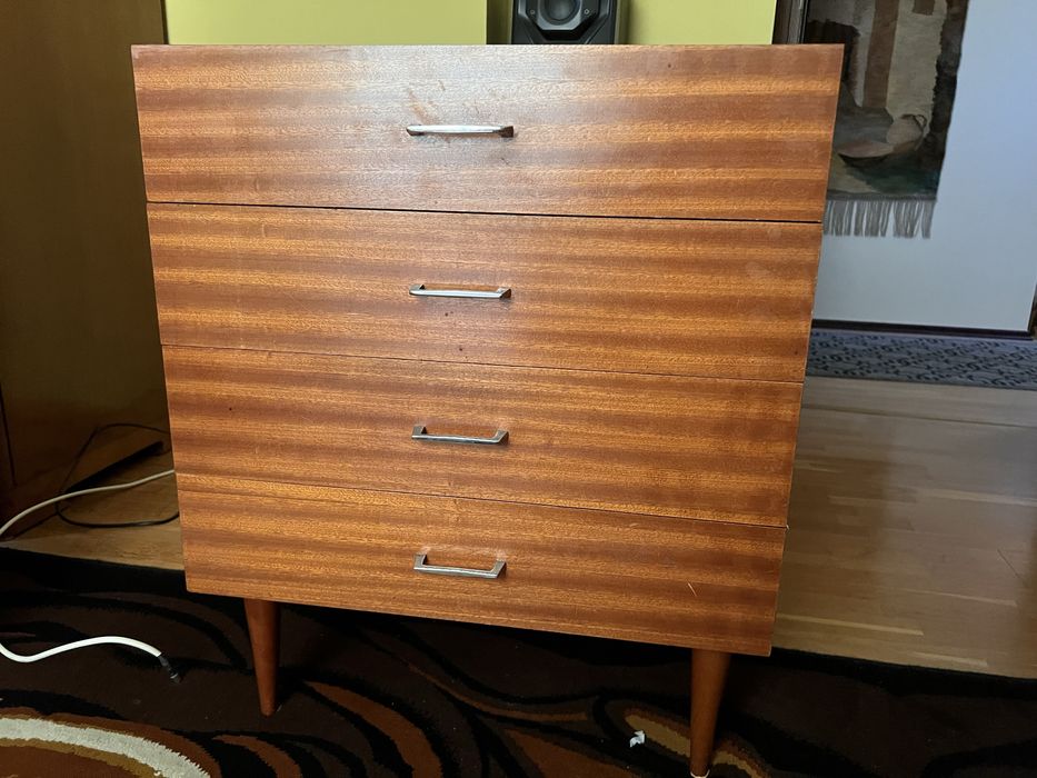 Meble PRL WFM Wyszków komoda, biurko i nadstawka. vintage, lata 70