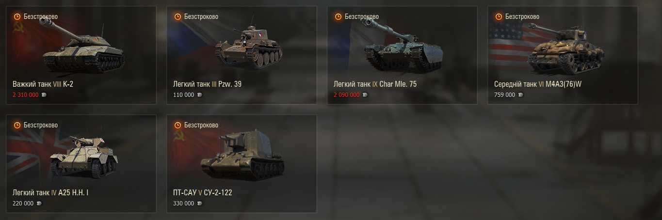 Обліковий запис World Of Tanks
