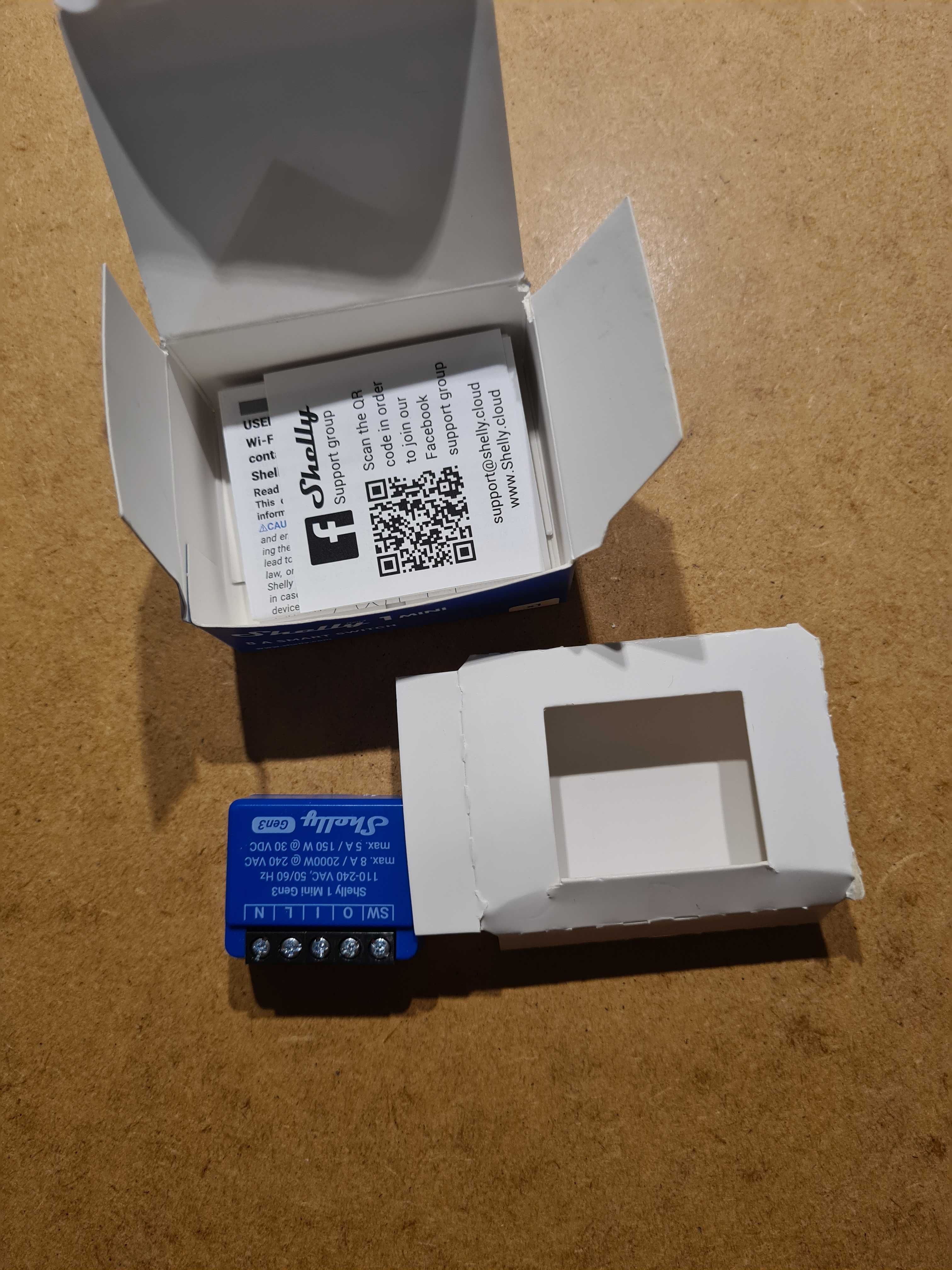 Shelly 1 Mini Gen3 Inteligentny przekaźnik WiFi i Bluetooth 1-kanałowy