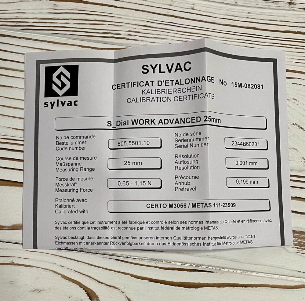 Индикаторная головка 25мм 0,001мм Sylvac, Оригинал !