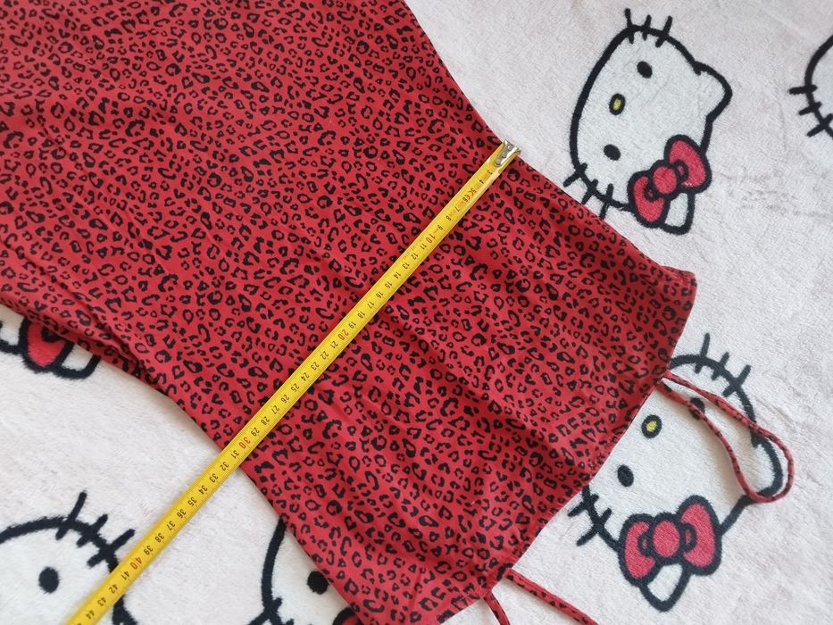 Sukienka czerwona panterka slim