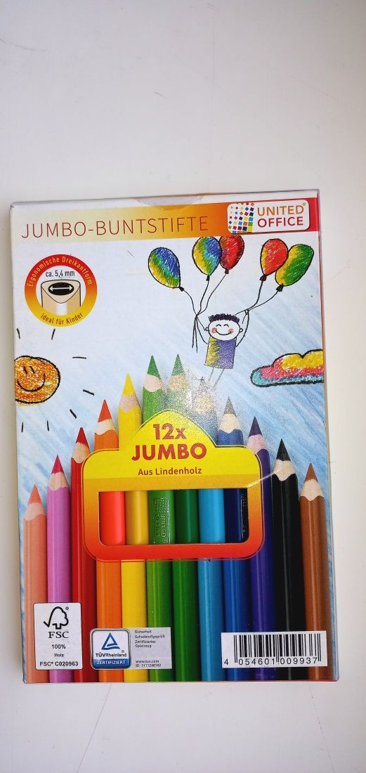 Олівці кольорові Карандаши JUMBO BUNTSTIFTE 12X