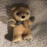 Urso macio peluche com laço