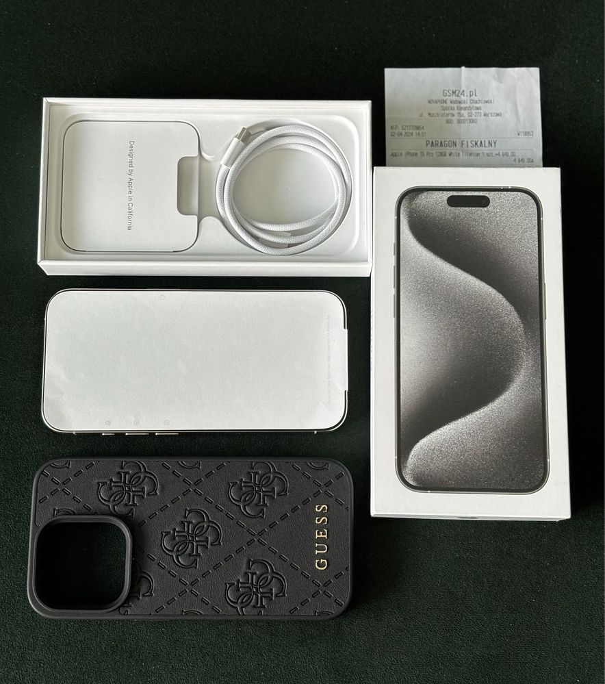 Jak NOWY iPhone 15 PRO White Titanium paragon bez rat Warszawa