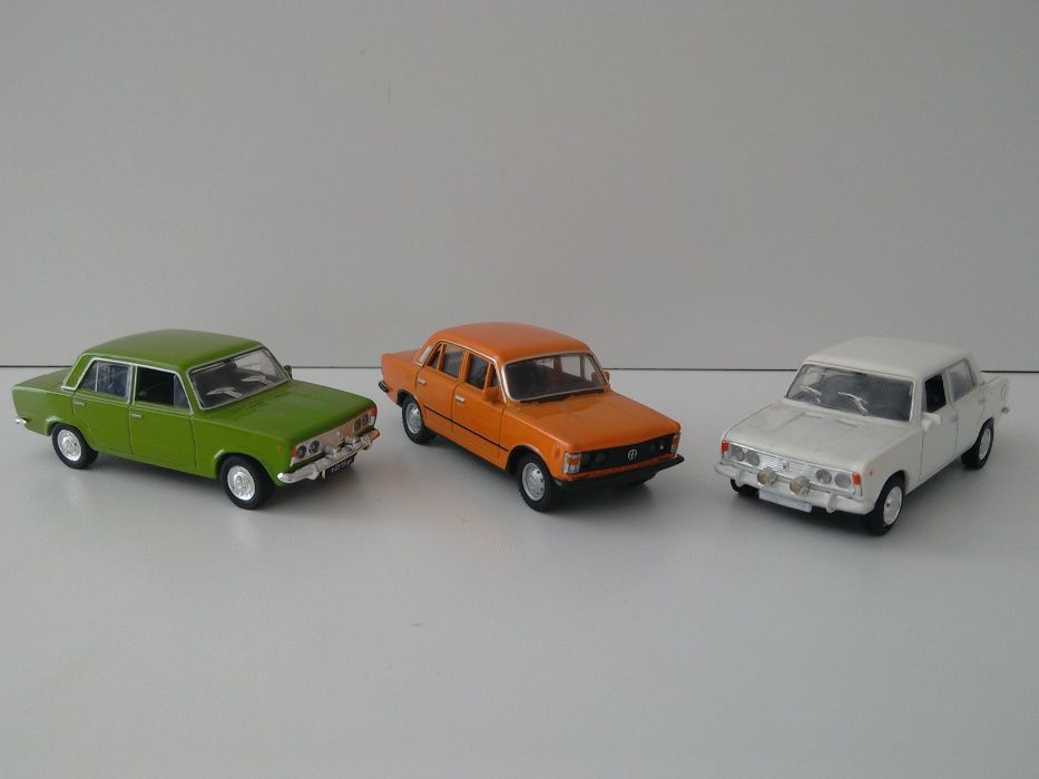 Polski FIAT 125 FSO  PRL - 7 sztuk rajdowe MO straż cywilne 1:43