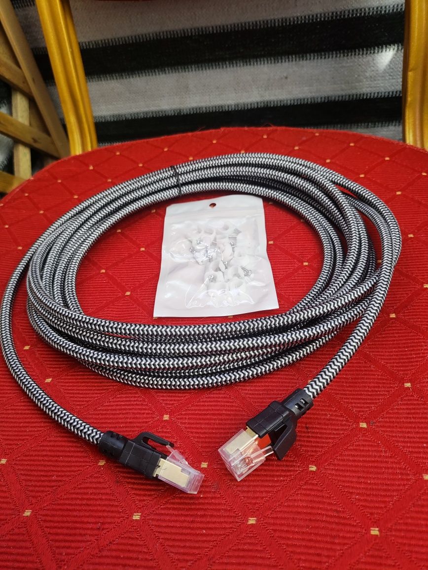 Kabel Internetowy Cat8 Ethernet  6M kabel krosowy RJ45 sieciowy Lan
