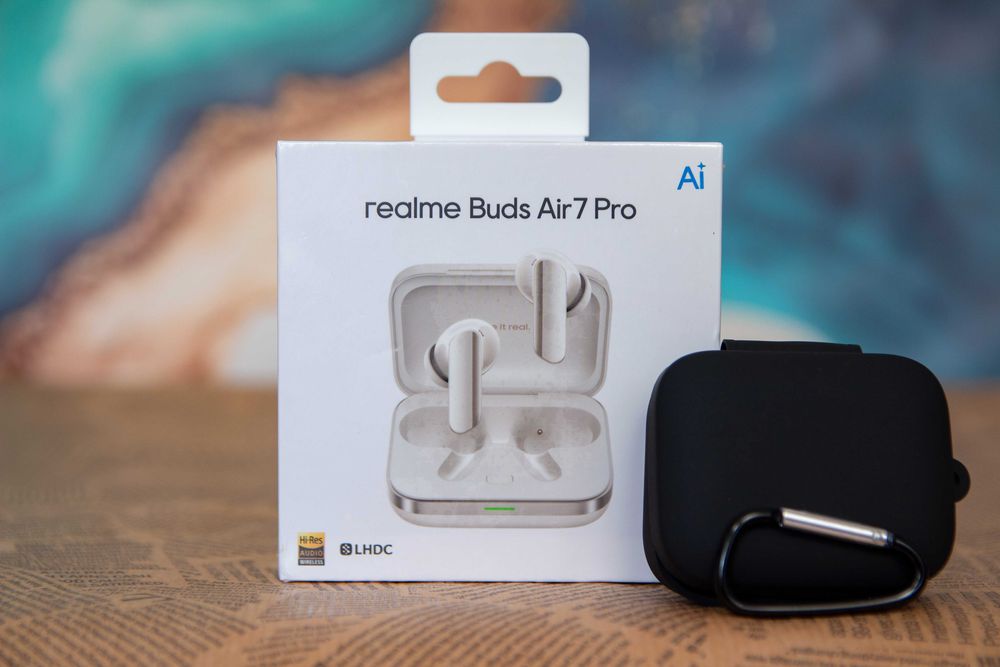 ‼️+ЧОХОЛ! Realme Buds Air 7 Pro(Gr/Wh)|Беспроводные блютуз наушники