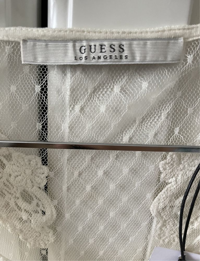 Guess top koszulka bluzka koronka