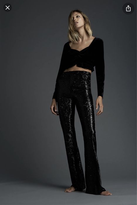 Брюки штани zara в пайєтки