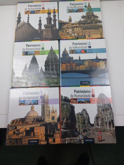 Coleção de 6 livros sobre o património da humanidade