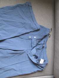 spodnie 42, eleganckie, szary granat niebieski, BPC, nowe