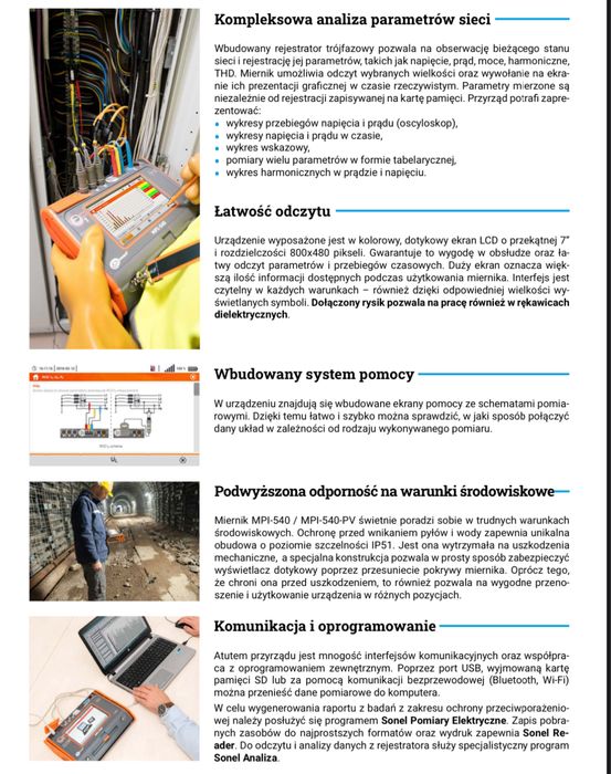 SONEL MPI-540 miernik wypożyczenie wynajem na doby FAKTURA VAT