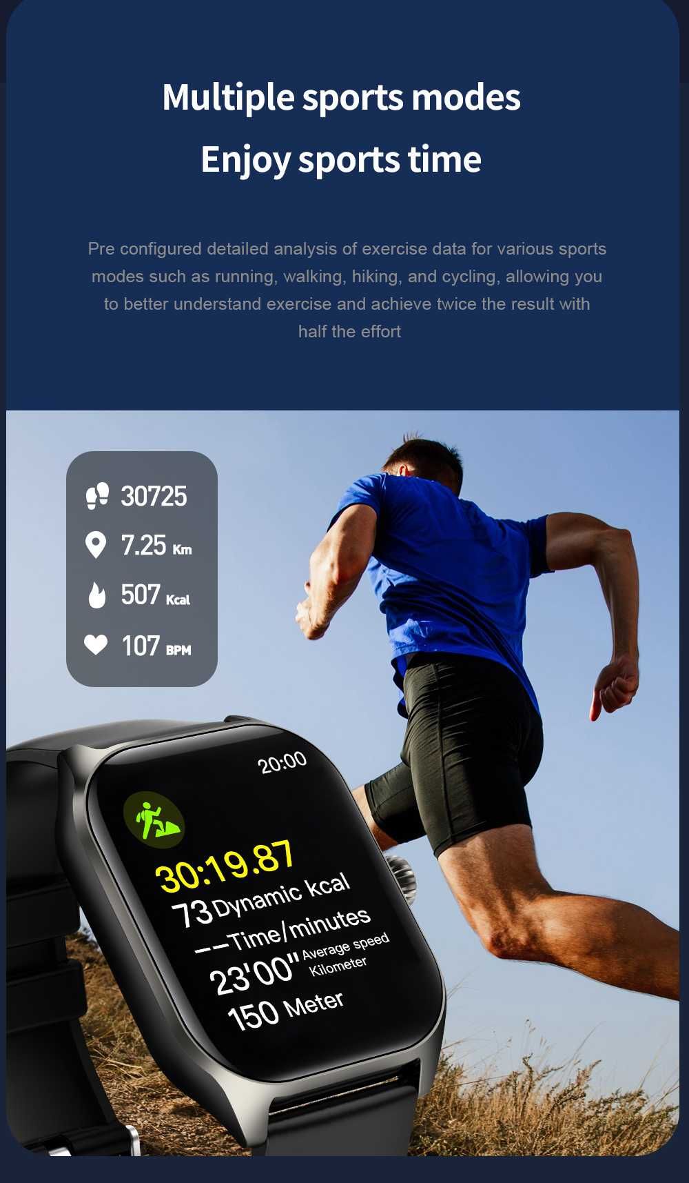Smartwatch LX306 – Branco e Dourado: Monitoramento de Saúde.