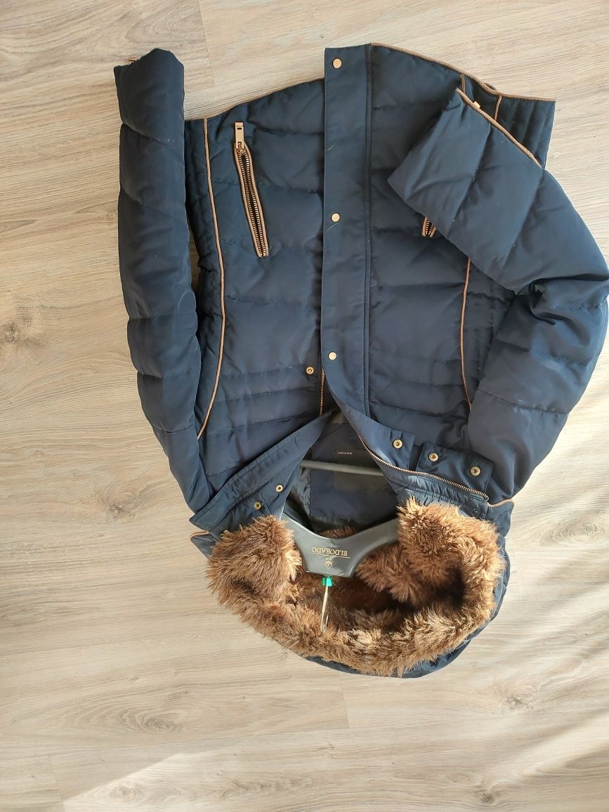 Krótka kurtka Zara zimowa puchowa r. S