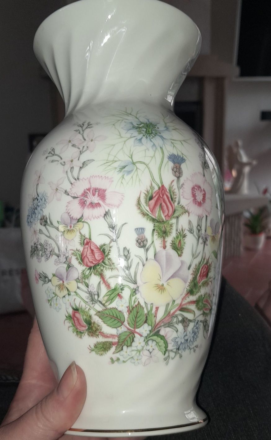 Wazon AYNSLEY WILD TUDOR porcelana  kolekcjonerski
