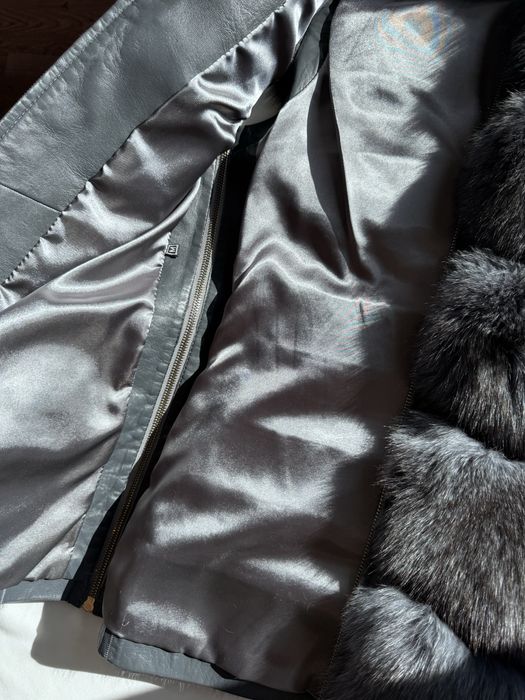 Жилет песець та шкіра