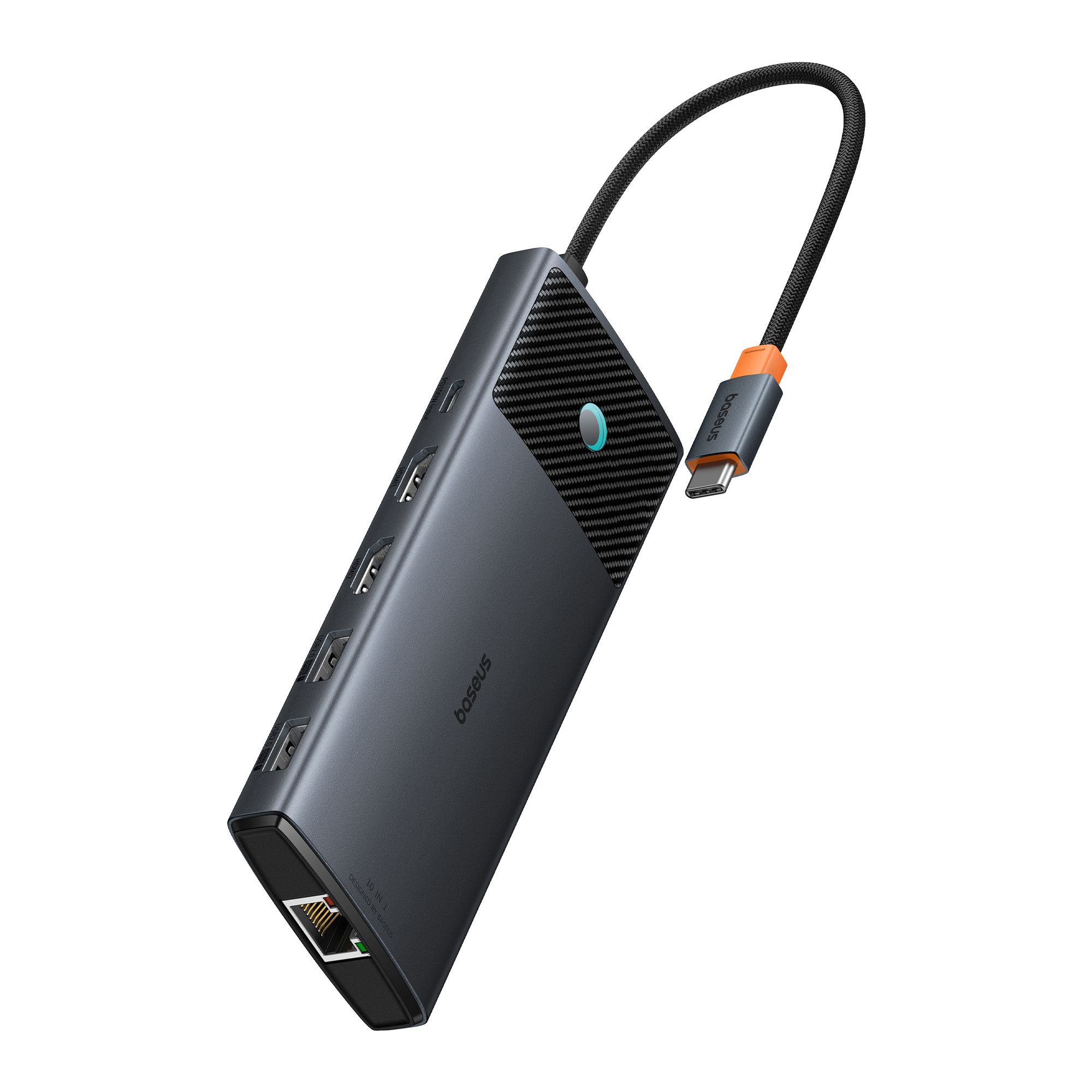 10w1 HUB Adapter USB-C do USB-C PD / 3x USB-A / 2x HDMI / RJ-45 /