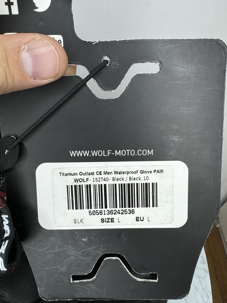 Nowe Rękawice Motocyklowe Wolf L Titanium Wodoodpone Dainese Shima Rst