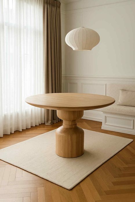 Stol debowy okrągły