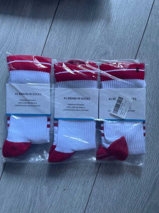 Skarpetki Biało-czerwone S (34-37) zestaw 3szt