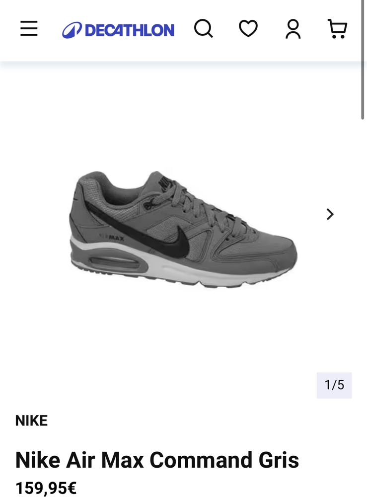 Nike Air Max Command Gris - 42
