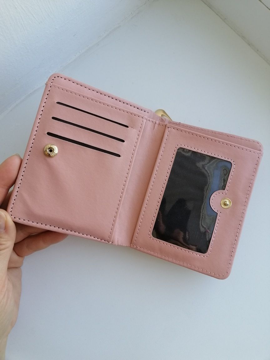 Жіночий гаманець маленький бежевий світлий дешево кошелёк
