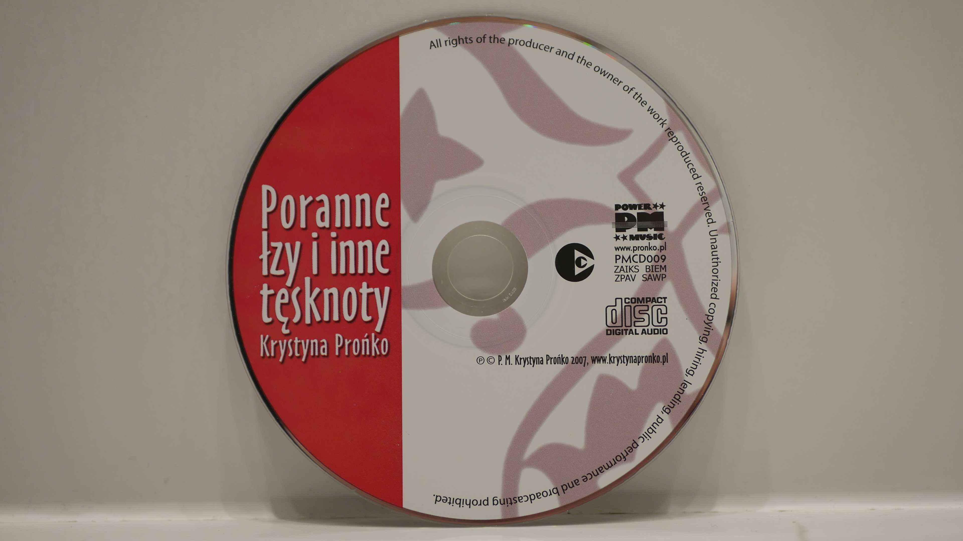 Płyta CD Krystyna Prońko Poranne Łzy i Inne Tęsknoty Autograf