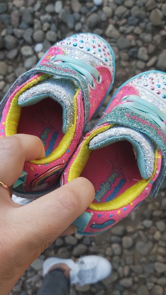 Кроссовки кеды cветящиеся Skechers twinkle toes