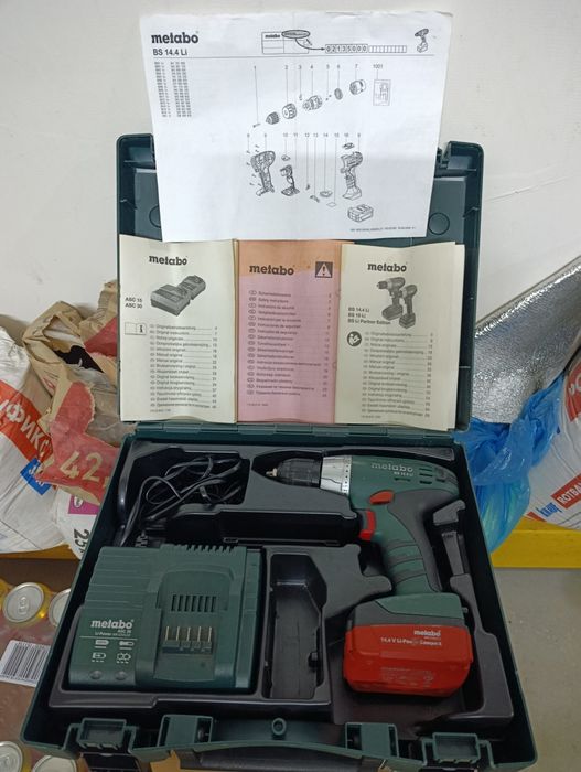 Акумуляторний дриль-шурупокрут Metabo BS 14.4 Li 1,3Аh, патрон 13 мм