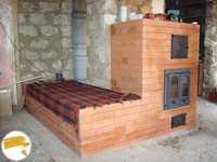 Печь лежанка, ондоль, кан. Кровать с подогревом на дровах!