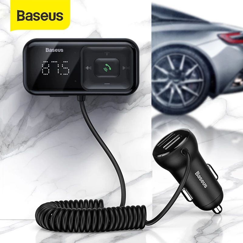 Трансмиттер Baseus T typed S16 FM MP3 AUX модулятор зарядка roidmi 3s