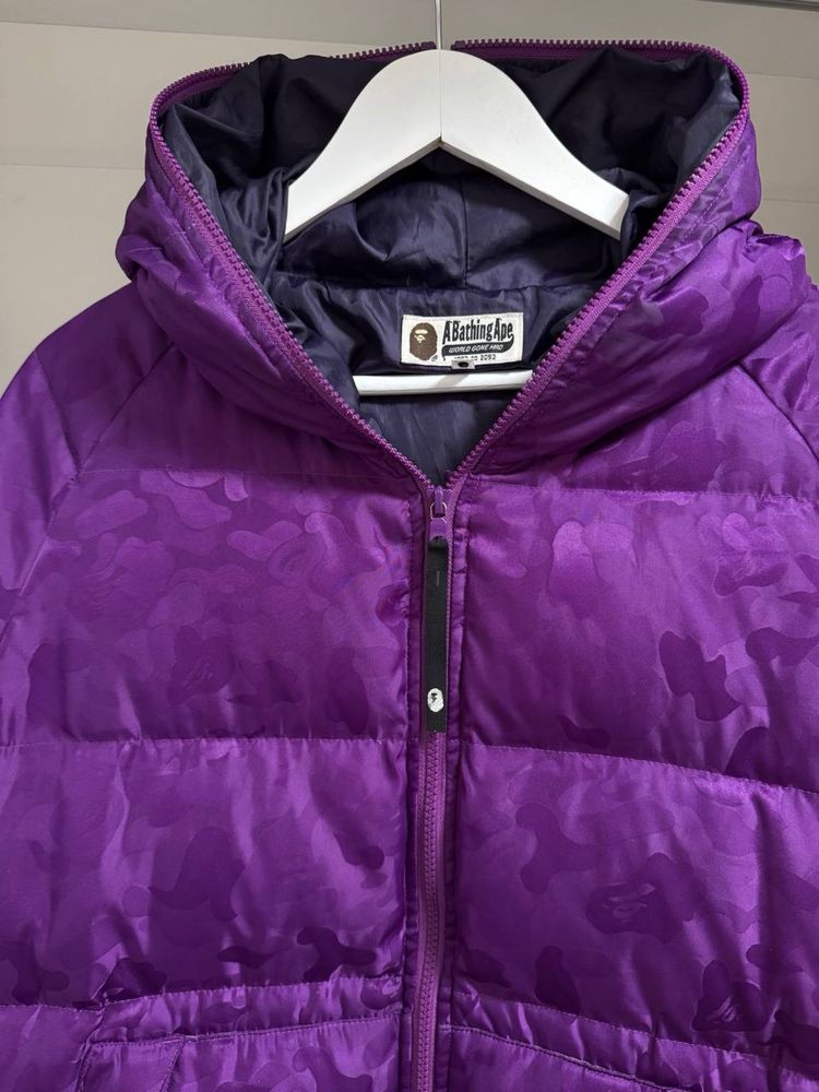 Оригинал Bape  Solid Camo  Full Zip Puffer Down Jacket  Размер: XL