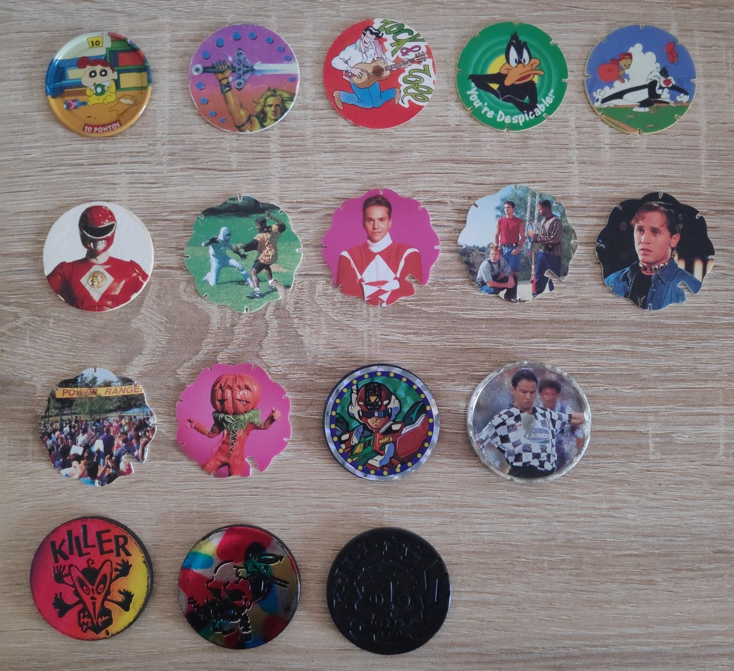Tazos Beyblade, Pokemon, WWE, Power Rangers, Street Fighter