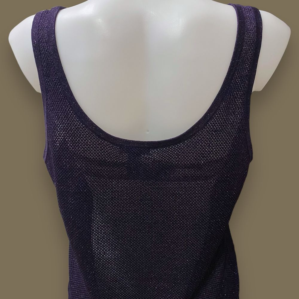 Blusa alças em rede purple c/brilhos (H&M)