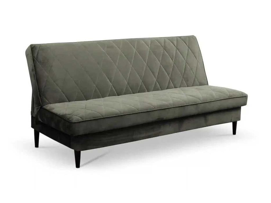 Wersalka sofa rozkładana Cindy w stylu skandynawskim zielona OUTLET-W