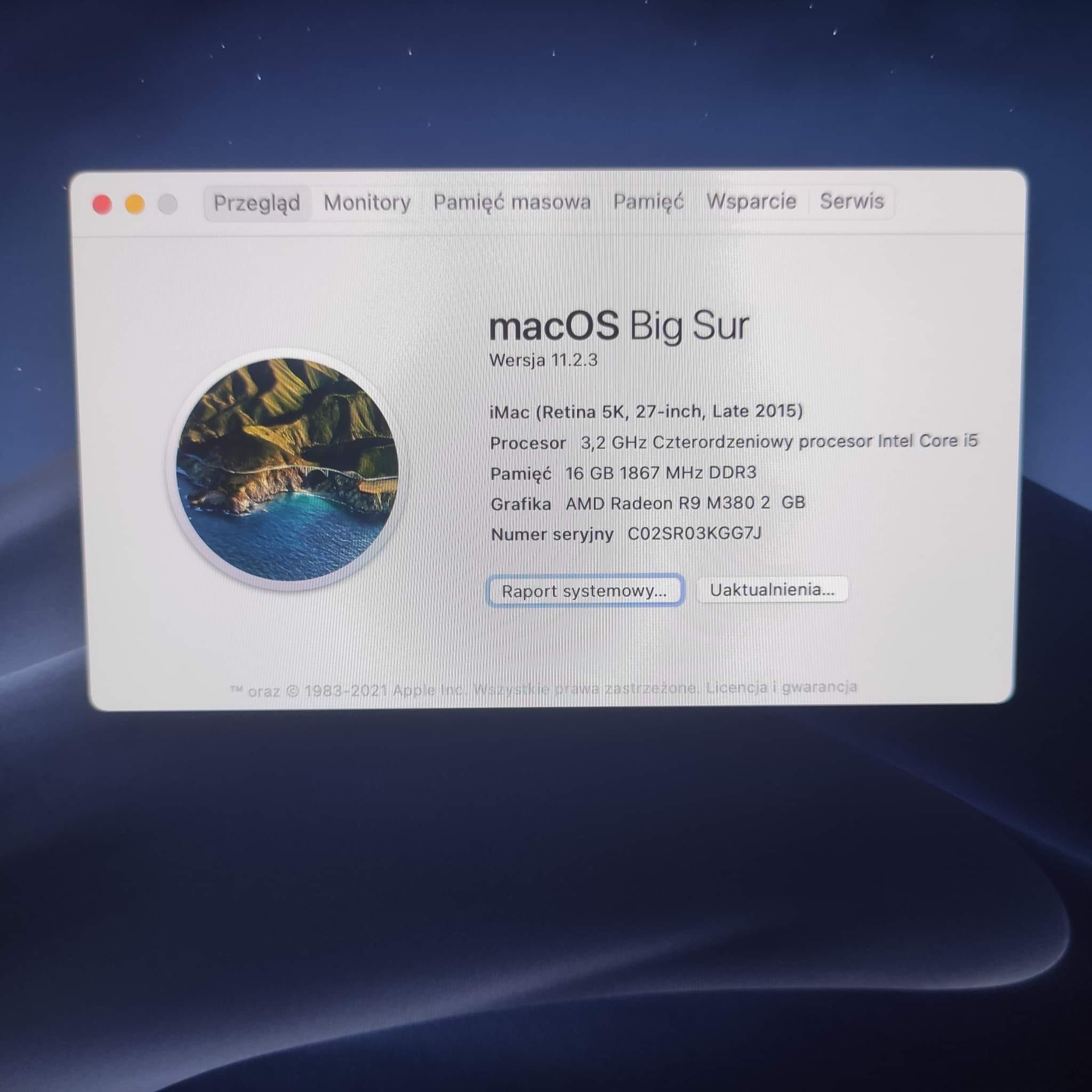 iMac27" 5K, i5 3.2 GHz, late 2015, 16GB RAM, 1TB HDD