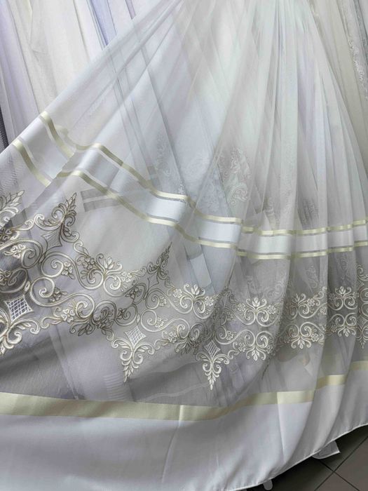 10м тюлю Бамбук льон