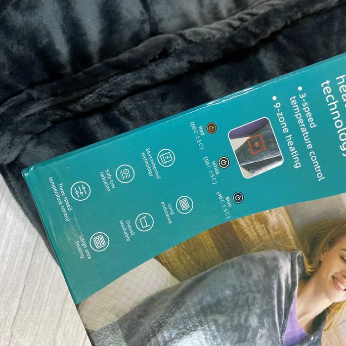 Плед с подогревом одеяло от USB 155 на 80см 3 режима работы