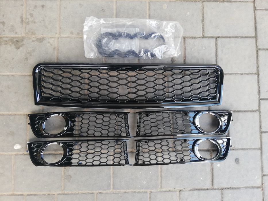 Zestaw kratek plaster miodu Audi A4 B6 nie S-Line komplet połysk mat