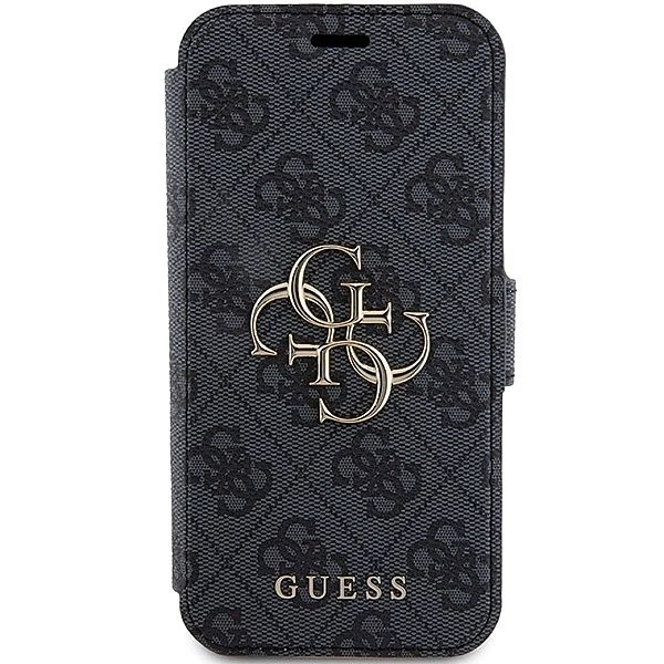 Etui Guess 4G Metal Logo na iPhone 15 Pro - szare