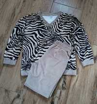 Nowy dres welurowy zebra rozmiar L