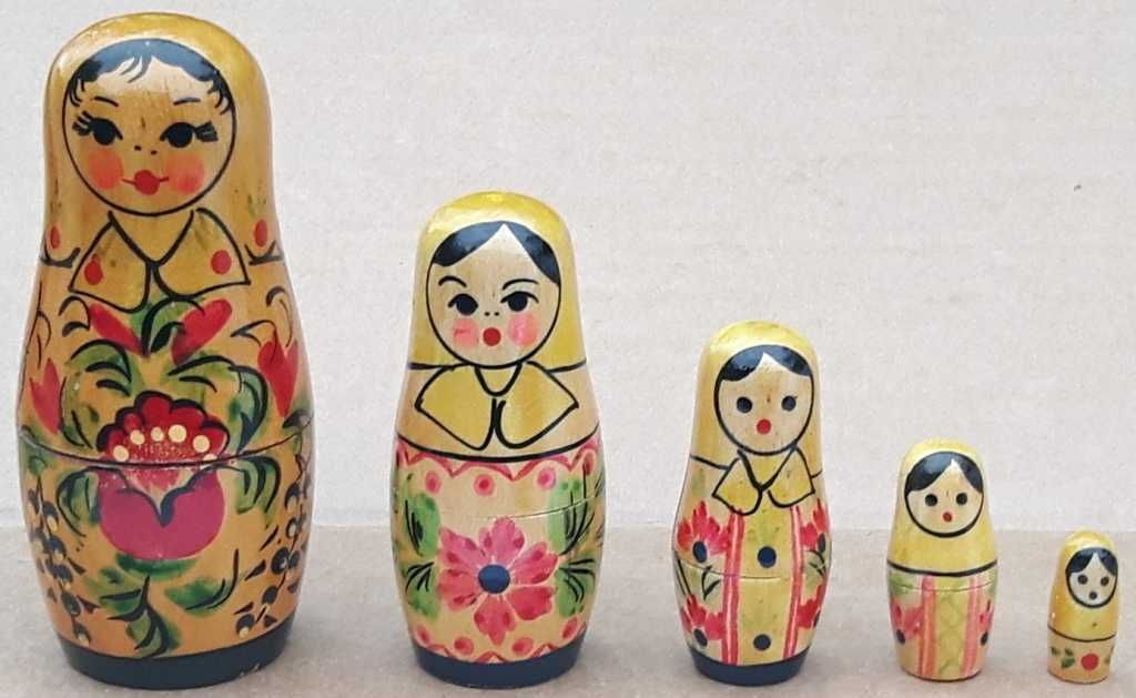 Матрешка «Прикамская» 5-ти предметная деревянная СССР для коллекции
