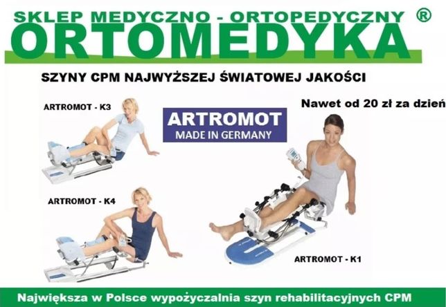 Wypożyczalnia szyn CPM - ARTROMOT Bielsko-Biała - Ortomedyka.pl