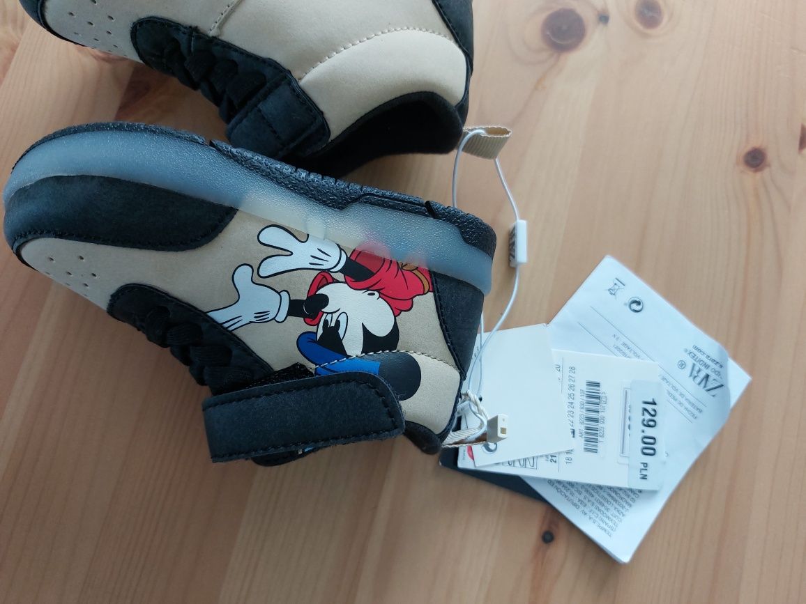 Zara botki buty trzewiki wiosenne  mickey miki chłopięce świecące 21