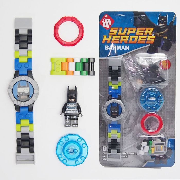 Zegarek lego AVENGERS z figurką rozne wzory BATMAN IRON MAN spiderman