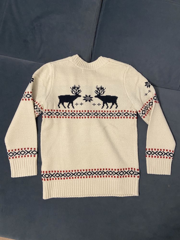 Świąteczny sweter 128 HM dla chłopca