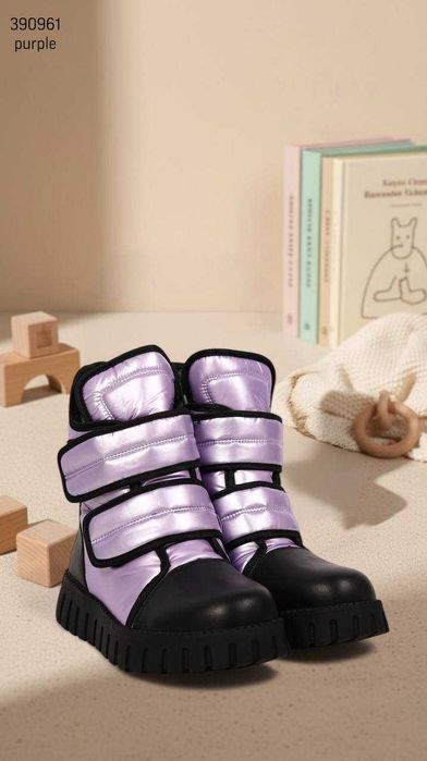 Черевики чоботи підліткові дитячі зимові для дівчинки на овчині 32-37