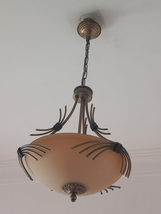 3 candeeiros de teto clássicos + lâmpadas