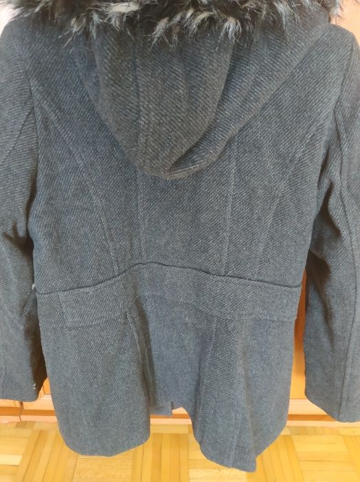 Szary płaszcz - damski