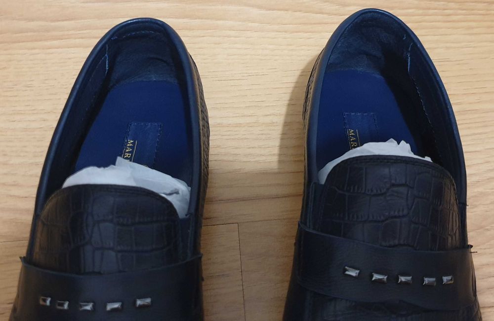 Туфлі Mario Corso 43р шкіряні м'які темно-сині (чудовий стан)